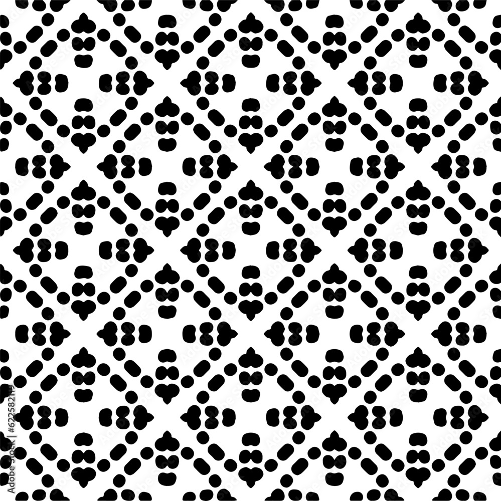 Abstract seamless monochrome pattern on white background for coloring Repeating pattern for banner, card, invitation, postcard, textile, fabric, wrapping paper.
