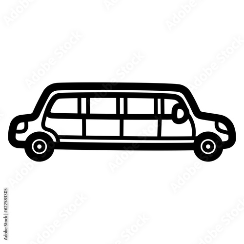 limousine line icon style