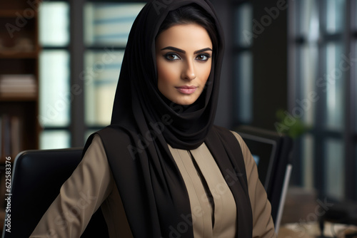 Beautiful Arabian employee