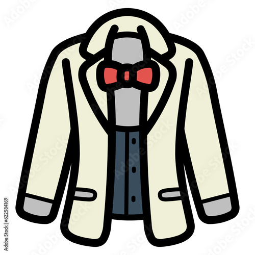 tuxedo filled outline icon style