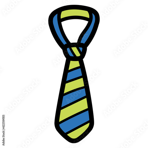 tie filled outline icon style