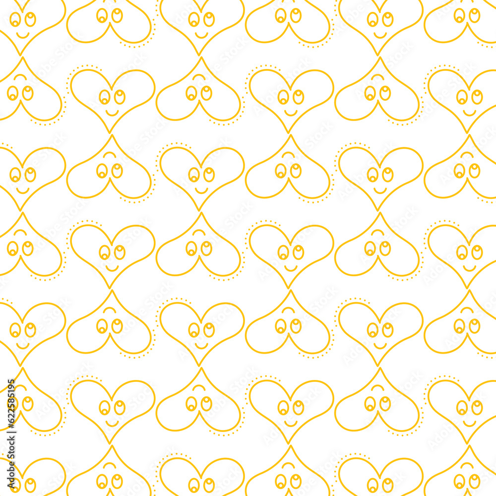 Digital png illustration of yellow heart on transparent background