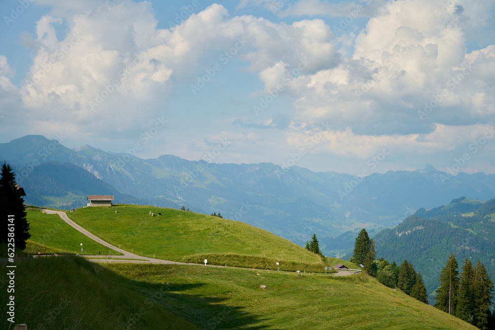 landscape in the mountains with road landscape in the mountains with road