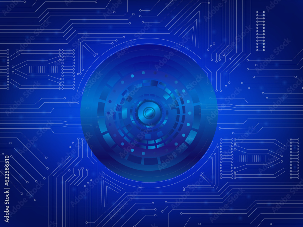 technology background Blue light vector circuit board technology background Blue light vector circuit board