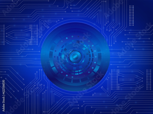 technology background Blue light vector circuit board