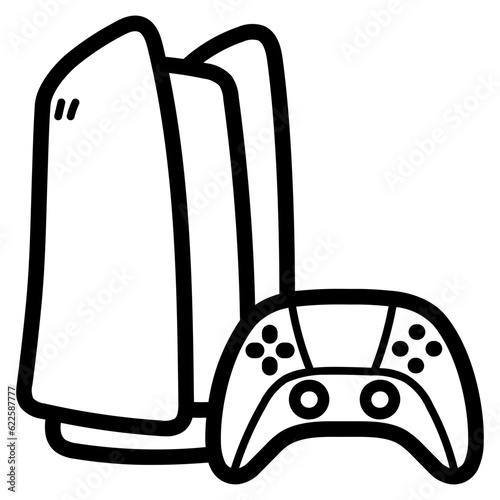game console line icon style