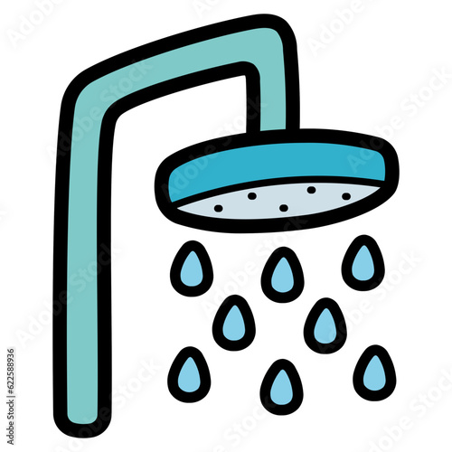 shower filled outline icon style