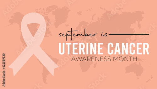 September is Uterine cancer awareness month. Healthcare and World cancer day concept. Medical Banner