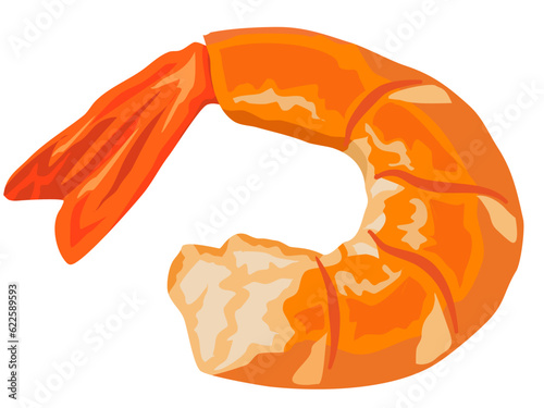 Shelled shrimp seafood ingredients