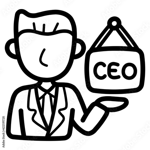 ceo line icon style