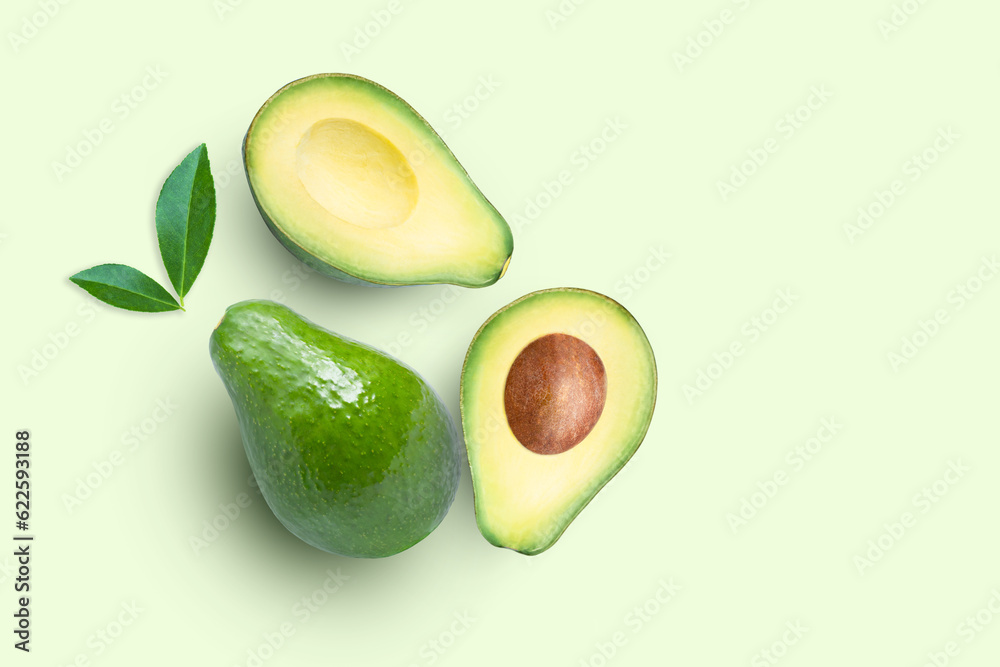 avocado isolated on white