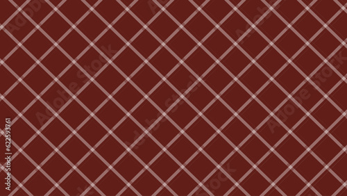 Diagonal checked pattern on the dark red background