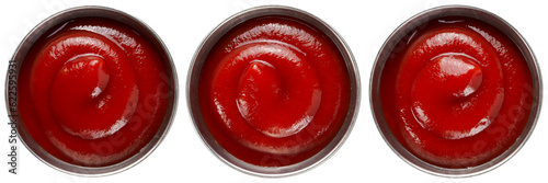 Ketchup in a metal container for serving barbecue