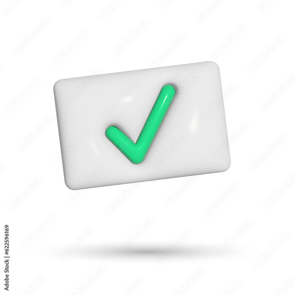 3 d button ok check vote 3 d button ok check vote