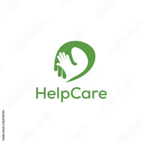 Vector Concept of logo for Help Care Iconic Logo Design
