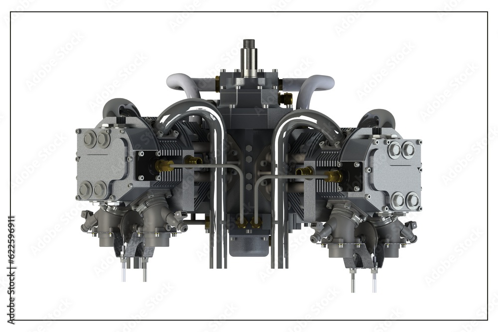 3D design of a motorcycle engine. 3D design of a motorcycle engine.