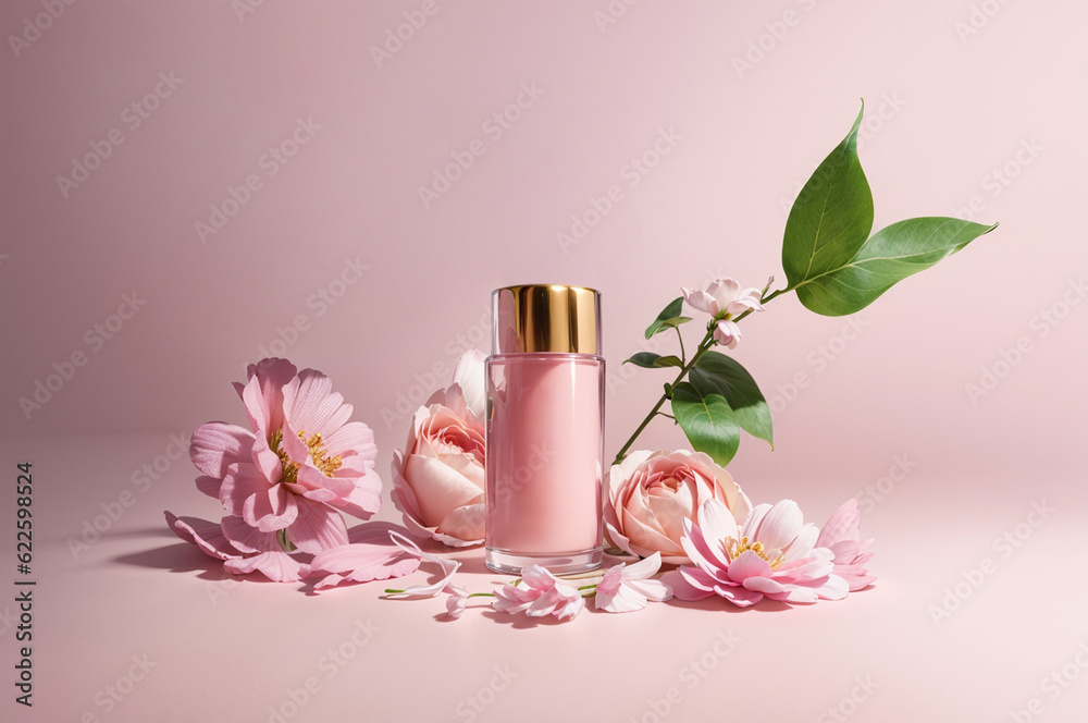 3D realistic skincare lotion bottle cream packaging product. Beauty blogging, salon treatment concept, minimalism brand packaging. 3D realistic skincare lotion bottle cream packaging product. Beauty blogging, salon treatment concept, minimalism brand packaging.