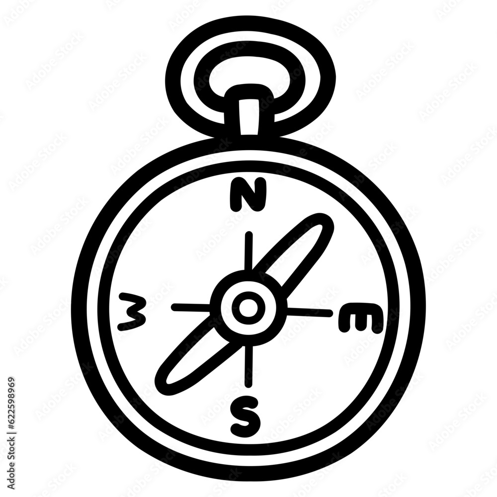 compass line icon style compass line icon style