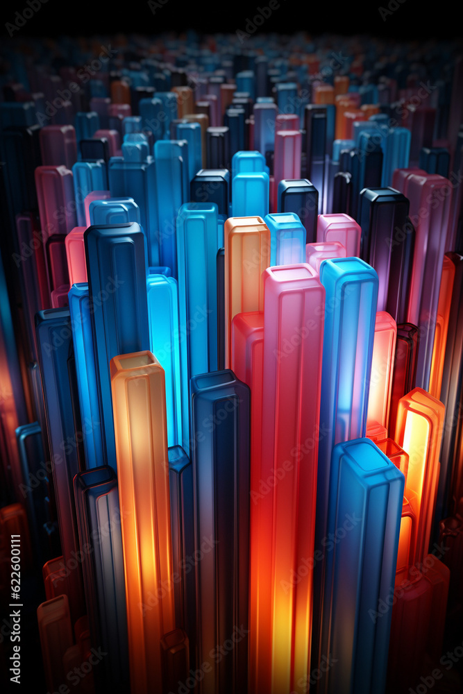 Obraz premium ABSTRACT COLOURFUL NEON COMPOSITIONS