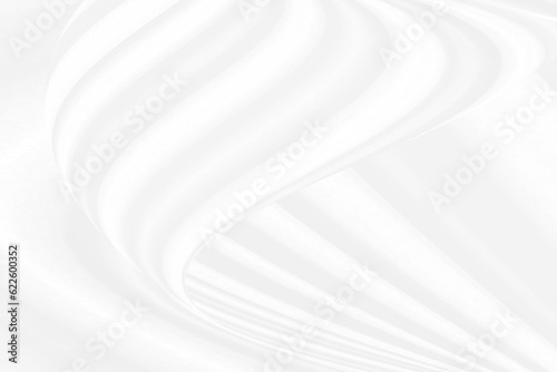 Abstract white and gray gradient color curve background, White cloth background abstract with soft waves. © surasak