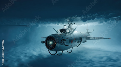 Bathyscaphe for deep sea diving photo