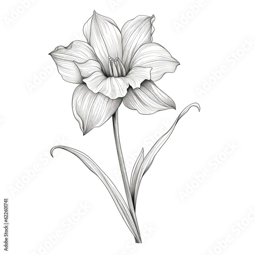 Tela narcissus Daffodil flower ai generated