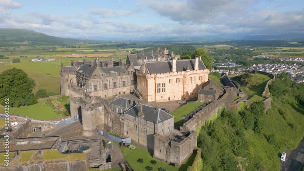 Aerial drone video of the old fortress in Sterling, Scotland. Aerial drone video of the old fortress in Sterling, Scotland.