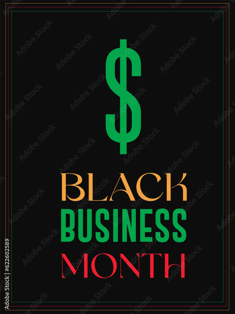 National Black Business Month August Holiday concept. Poster, web banner, and template vector design.