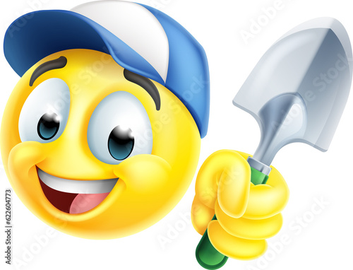 Gardener Emoticon Cartoon Face