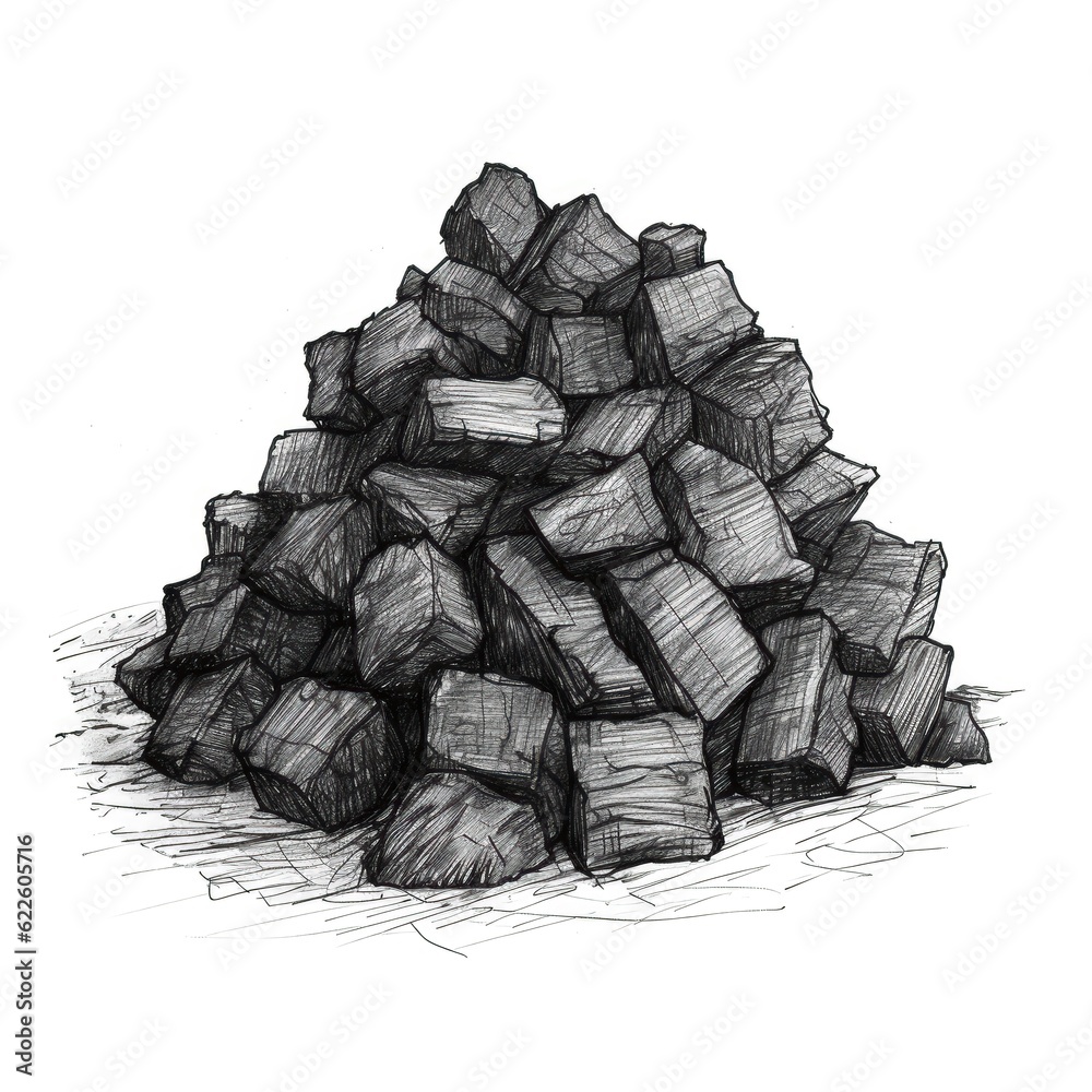 mine Pile of coal ai generated