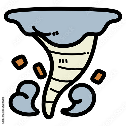 tornado filled outline icon style