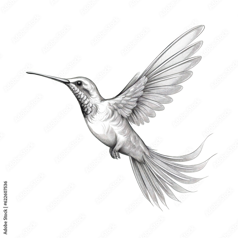 Obraz premium exotic beautiful hummingbird ai generated