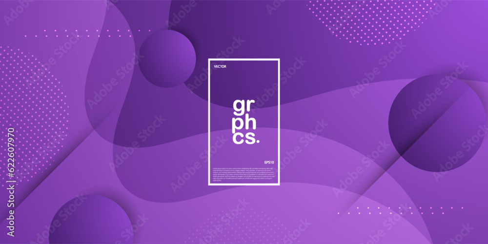 Obraz premium Abstract colorful dark purple gradient illustration background with 3d look wave simple pattern. Dynamic design and luxury. Eps10 vector