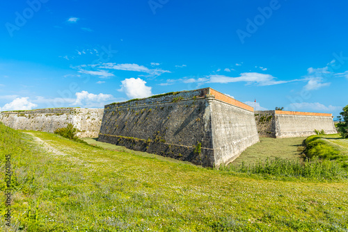 Bastion of Fort la Prée in La Flotte, France and its fortified walls