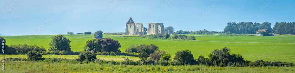 Scenic view of the Abbey of Notre-Dame-de-Ré in La Flotte, France