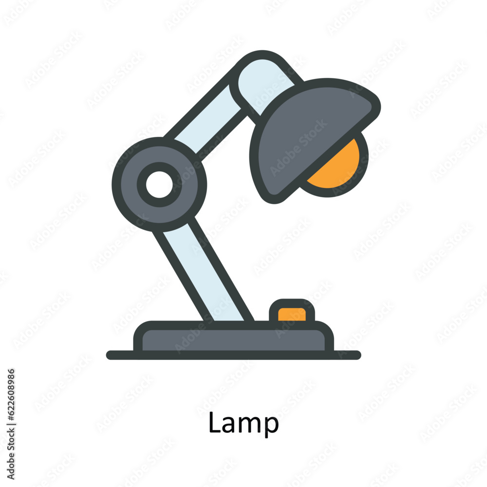 Lamp Vector Fill outline Icon Design illustration. Kitchen and home Symbol on White background EPS 10 File Lamp Vector Fill outline Icon Design illustration. Kitchen and home Symbol on White background EPS 10 File