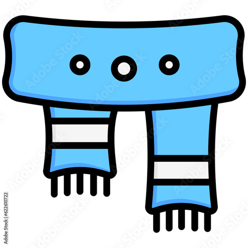 scarf icon, are often used in design, websites, or applications, banner, flyer to convey specific concepts related to autumn seasons.