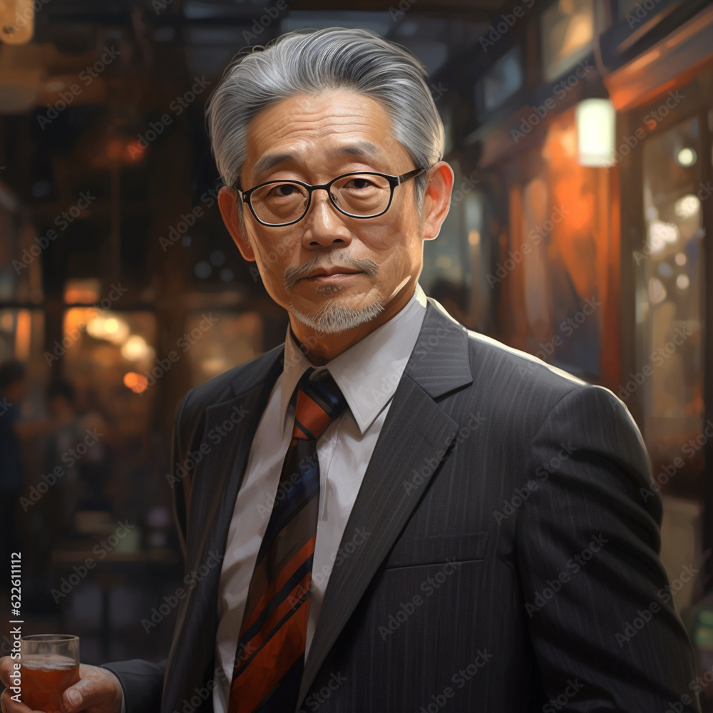 Fototapeta premium Asian businessman. Generative AI.