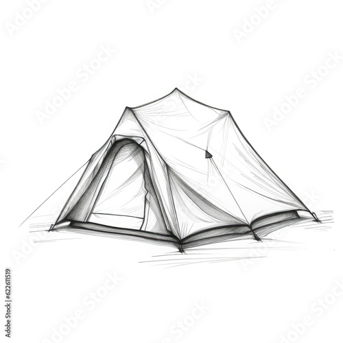 summer camping tent ai generated