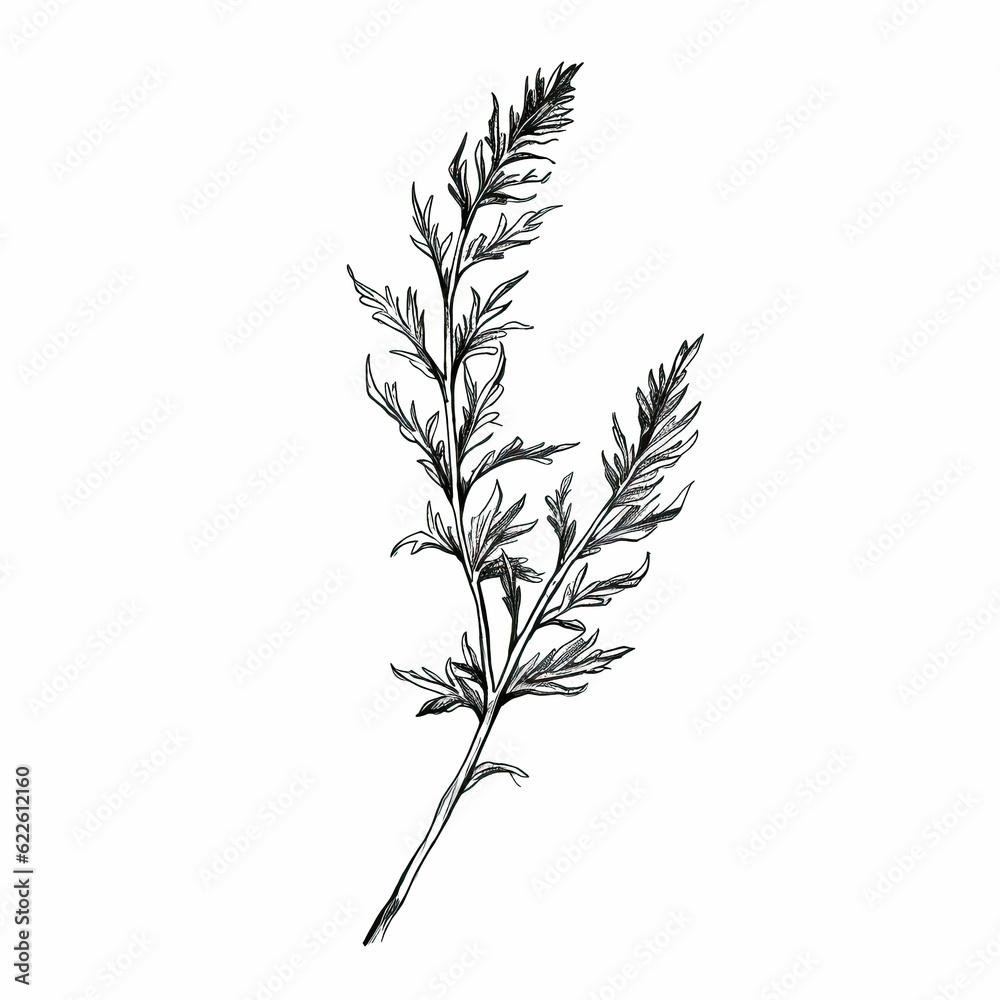 Fototapeta premium vintage wormwood ai generated