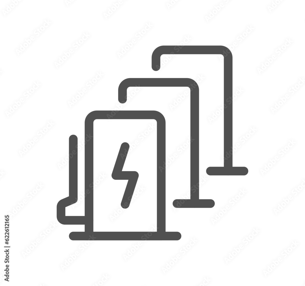Car charging station related icon outline and linear vector. Car charging station related icon outline and linear vector.