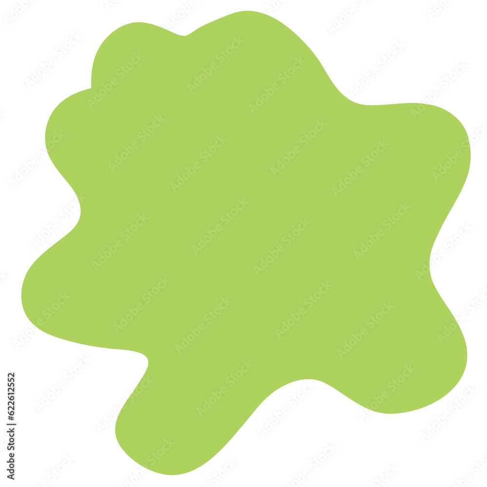 Organic Blob Shape Element Green