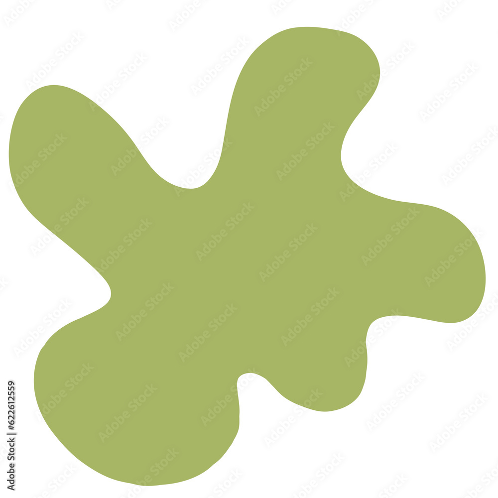 Organic Blob Shape Element Green Organic Blob Shape Element Green