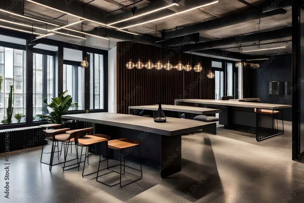 Fototapeta premium view of modern office AI generated
