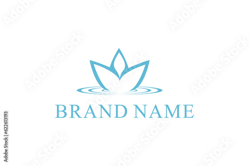 Fototapeta Naklejka Na Ścianę i Meble -  Lotus Flower logo design inspiration