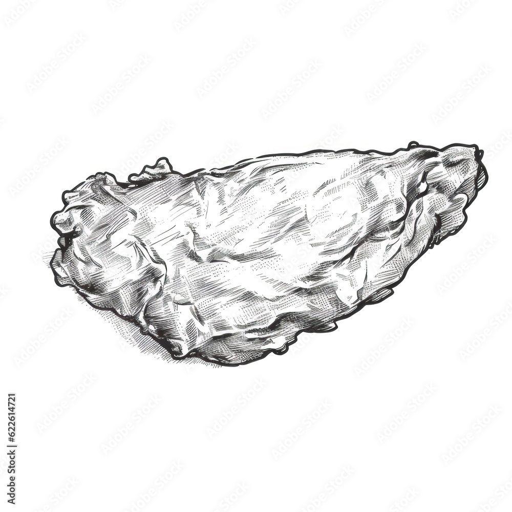 Fototapeta premium leg wing chicken fried ai generated