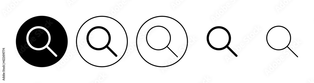Search icon set. search magnifying glass icon Search icon set. search magnifying glass icon