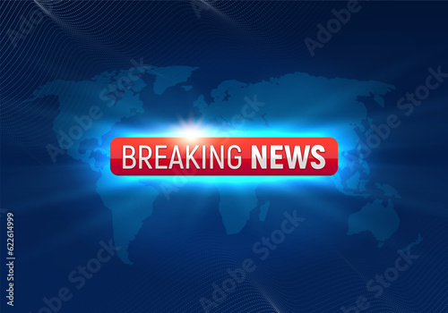 Breaking news background. Vector template for your design.