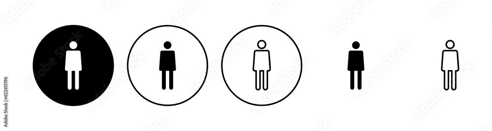 Man icon set. male icon vector. human symbol Man icon set. male icon vector. human symbol