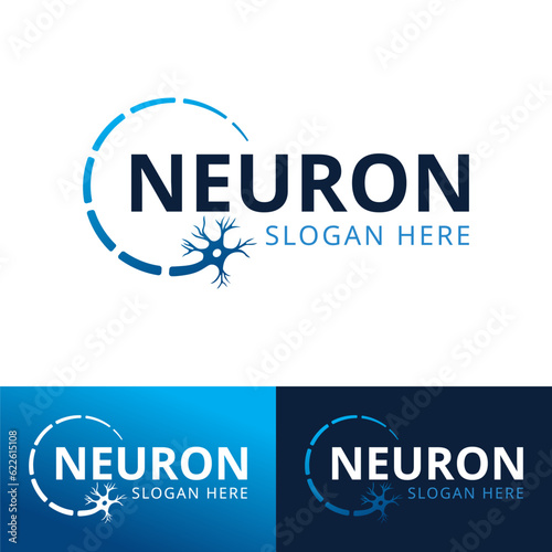 neuron logo design vector template